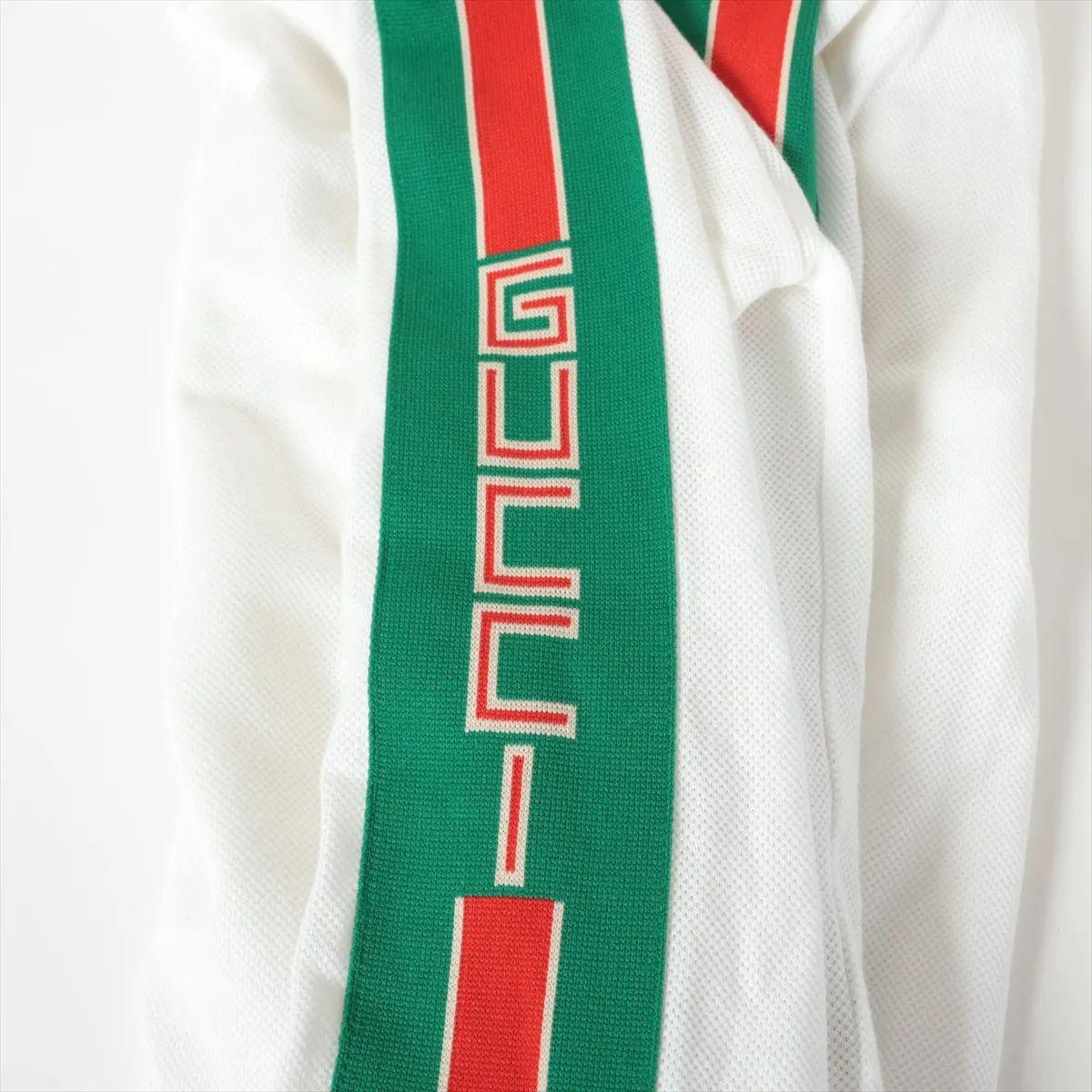 Gucci Web Stripe Cotton Long Sleeve Shirt White For Sale 8
