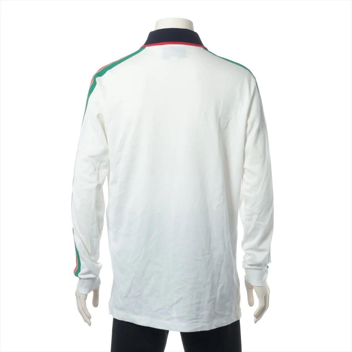 Gray Gucci Web Stripe Cotton Long Sleeve Shirt White For Sale