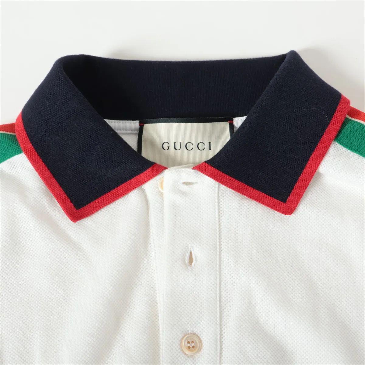 Women's Gucci Web Stripe Cotton Long Sleeve Shirt White For Sale