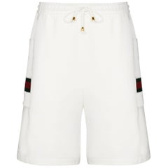 Gucci Web Stripe Cotton Track Shorts S