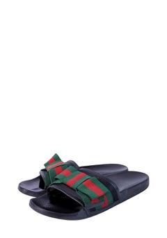 Gucci Web Stripe Slide Sandals - EU 39