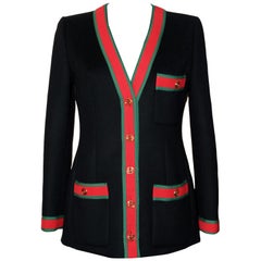 Gucci WEB-Streifen-Wolljacke