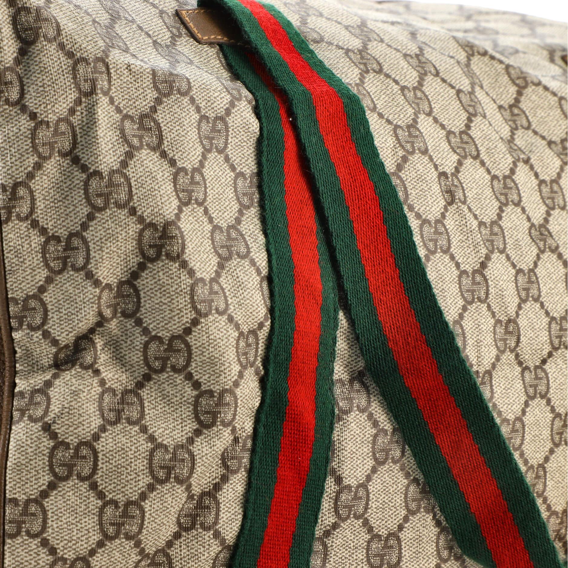 Gucci Web Trim Weekend Duffle Bag GG Coated Canvas Medium 1