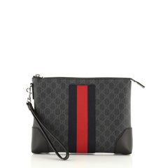 Gucci Web Zip Flat Messenger GG Coated Canvas