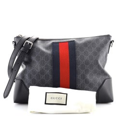 Gucci Web Zip Flat Messenger GG beschichtetem Segeltuch Medium