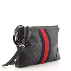 Gucci Web Zip Flat Messenger GG beschichtetem Segeltuch Medium