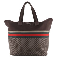 Gucci Web Zip Tote Diamante Nylon Large