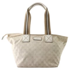 Gucci Web Zip Tote GG Canvas Medium