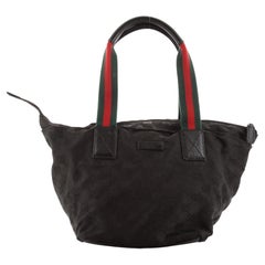 Gucci Web Zip Tragetasche GG aus Segeltuch