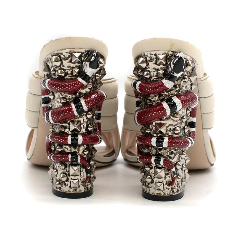 gucci mules with snake