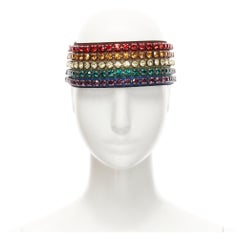 Diadema GUCCI Webby con incrustaciones de cristales de strass Rainbow Web