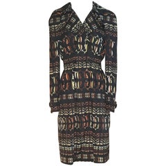 Gucci Whale Logo Print Navy Trench Coat