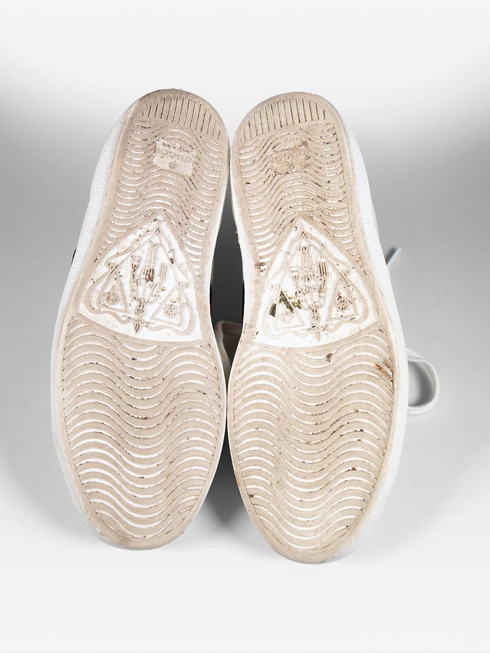 Gucci White Ace Leather Trainers Size IT 38 In Good Condition For Sale In London, GB