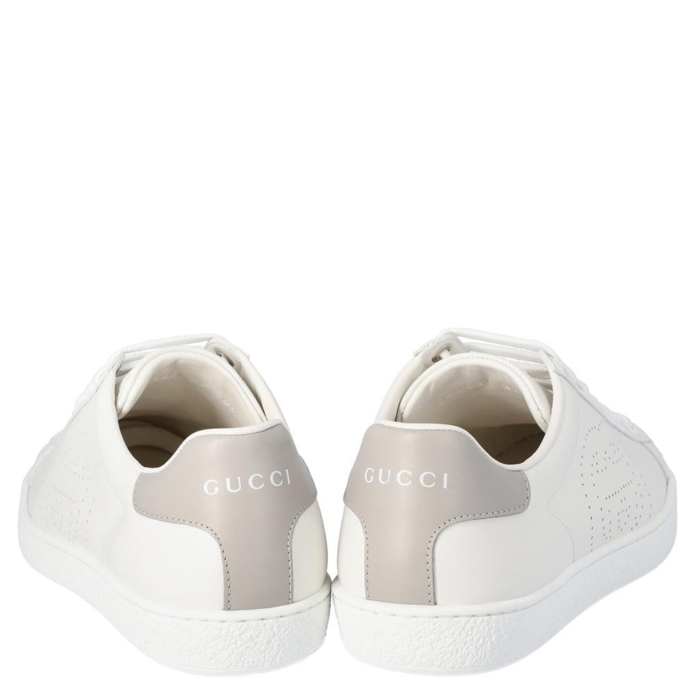 Gray Gucci White Ace Sneakers Size 37