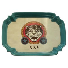 Tiger-Tablett aus weißem und Aquamarin von Gucci