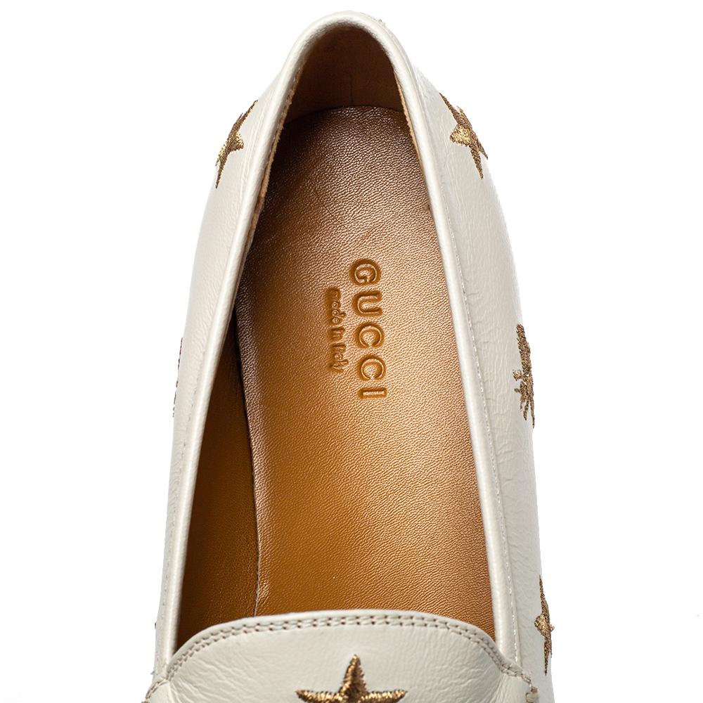 Gucci jordaan star & bee leather loafer 2025