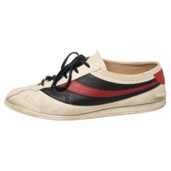 Gucci White/Blue Leather Falacer Sneakers Size 44