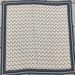 GUCCI White & Blue Nautical Square Scarf