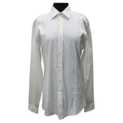 Used Gucci White Button-down Collared Men's Slim Size 39 Shirt