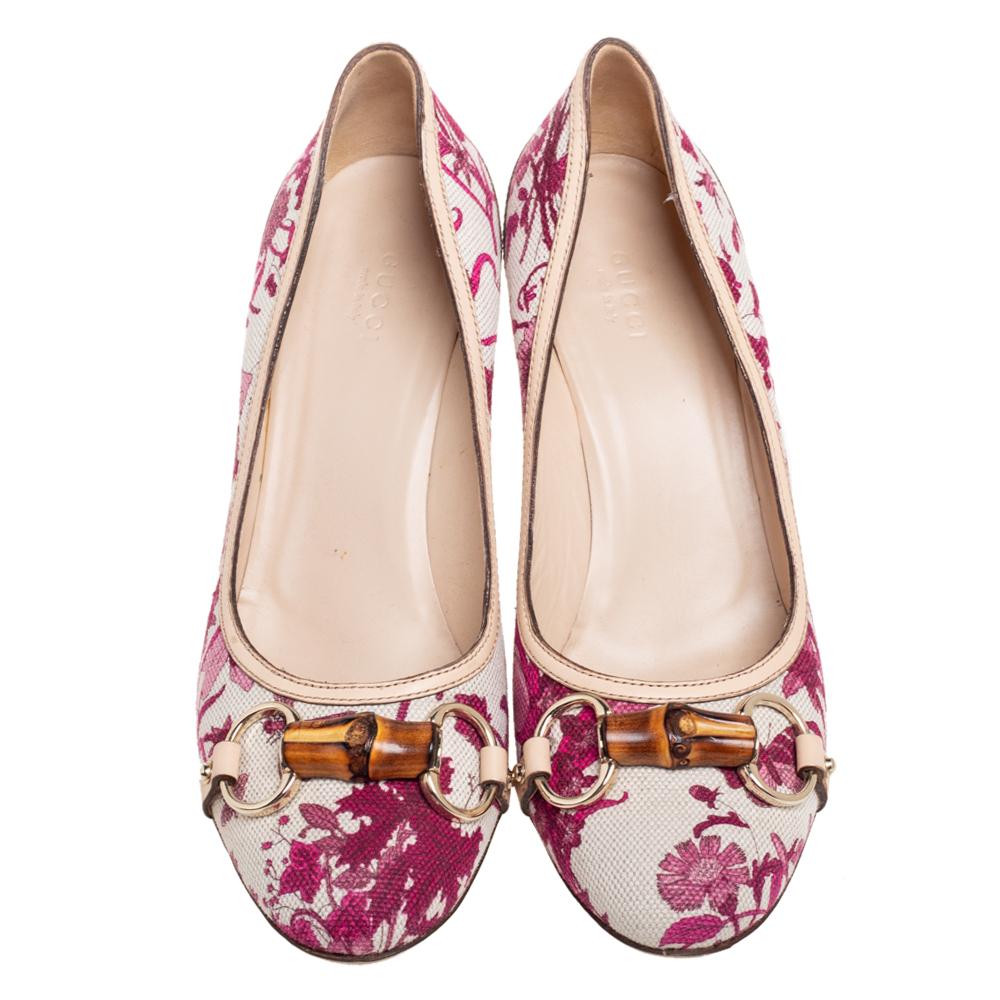 gucci canvas pumps