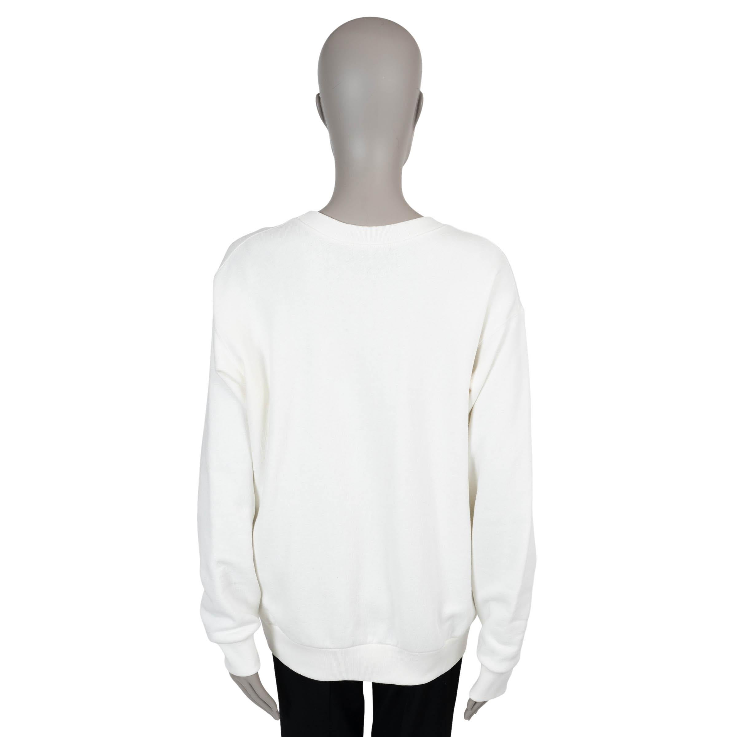 Gray GUCCI white cotton 2021 LES POMMES Sweatshirt Sweater S For Sale