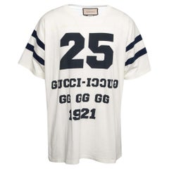 Gucci White Cotton 25 Eschatology 1921 Printed Crew Neck T-Shirt M