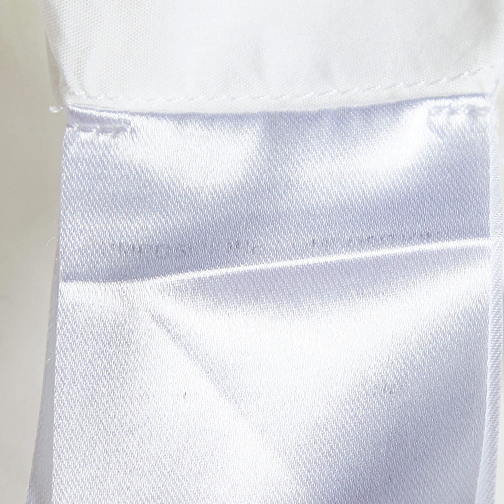 Gucci White Cotton Button Detail Long Sleeve Shirt M 1