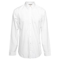 Gucci White Cotton Button Front Long Sleeve Shirt XXL