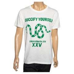 Gucci White Cotton Guccify Yourself Printed Crew Neck T-Shirt S