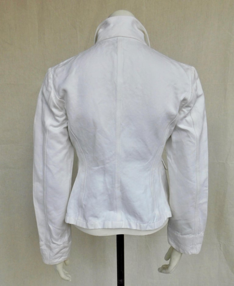 Gucci White Cotton/Linen Jacket at 1stDibs | zamasport for gucci ...