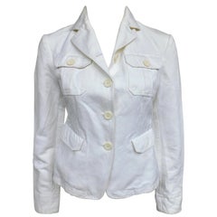 Gucci White Cotton/Linen Jacket