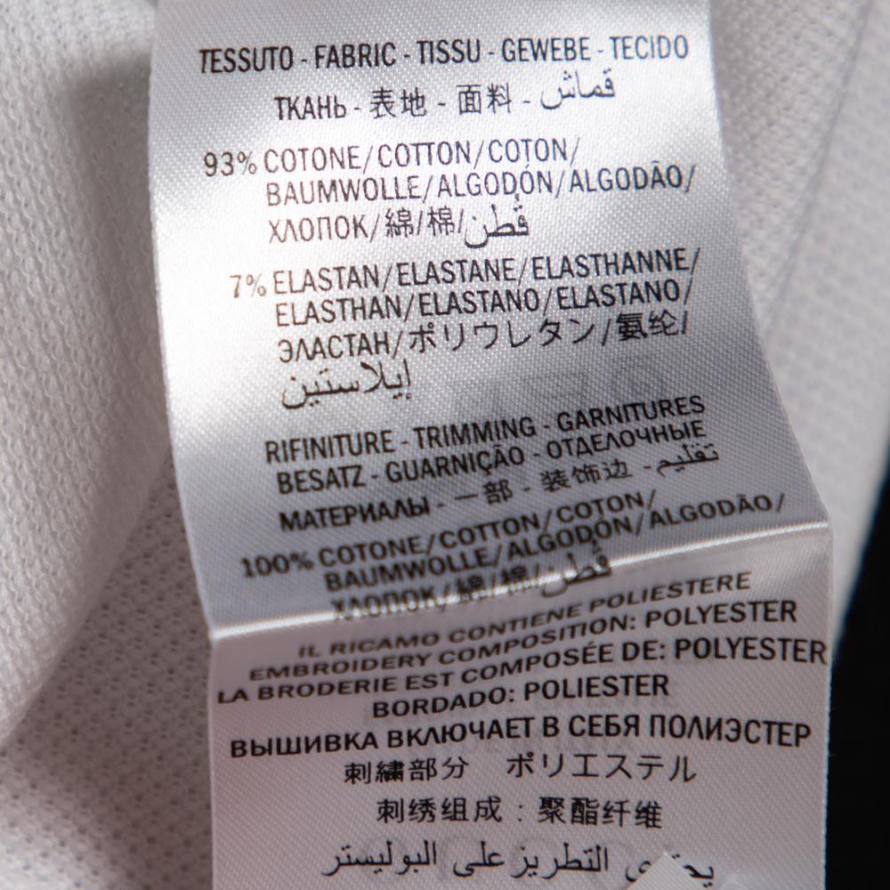Gucci Weiß Baumwolle Pique Crest Applique Detail Polo T-Shirt S 1