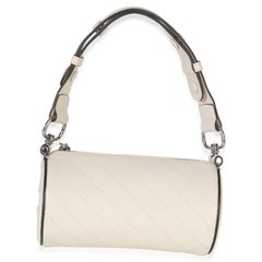 Gucci White Diagonal Quilted Calfskin Mini Blondie Barrel Bag