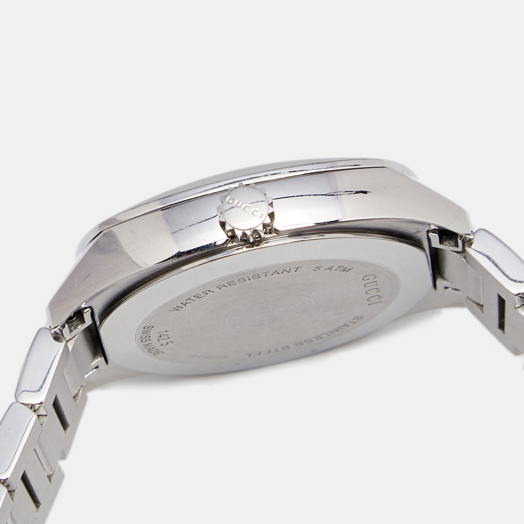 Gucci White Diamond Stainless Steel GG2570 YA142504 Women's Wristwatch 29 mm 1