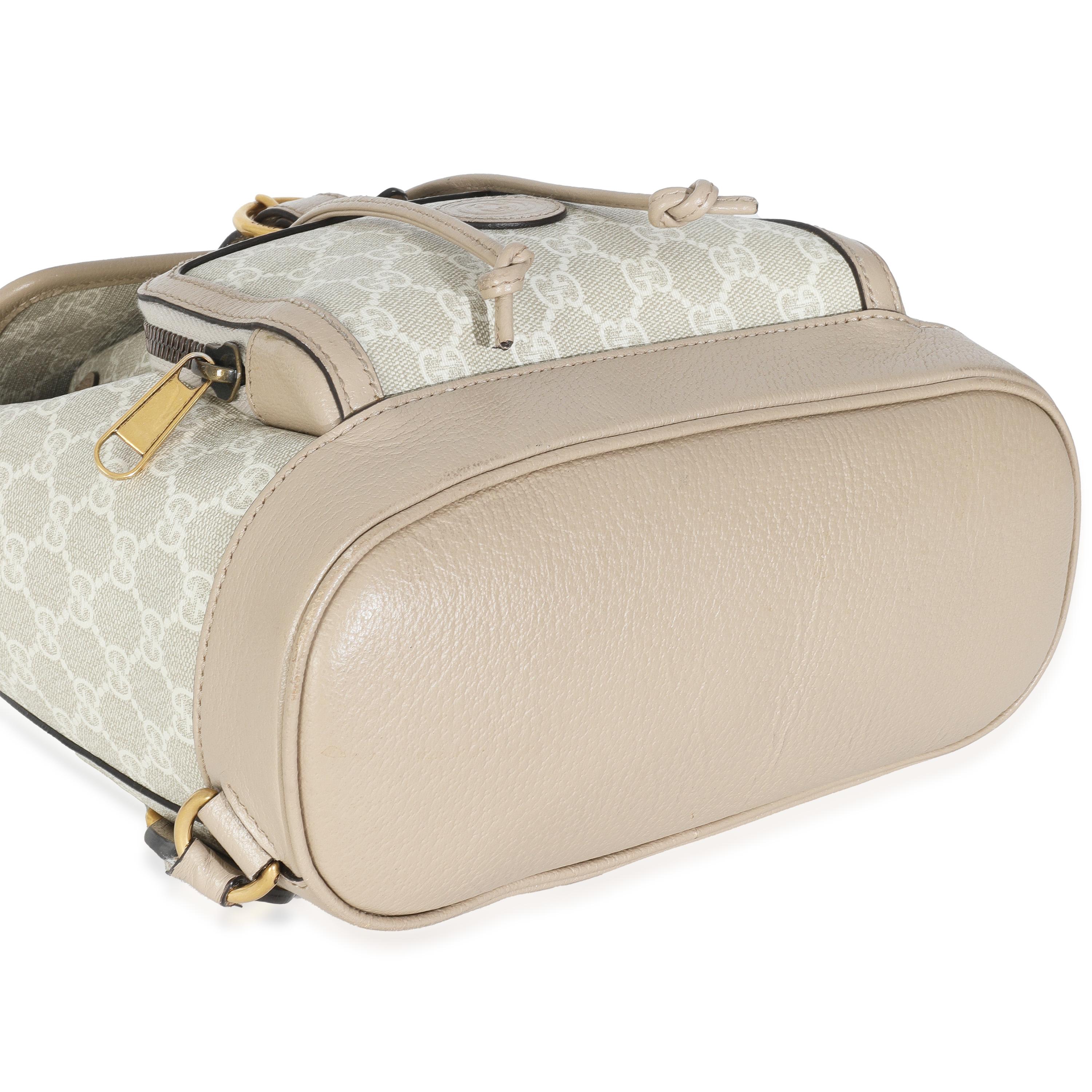 Gucci White GG Supreme Monogram Azalea Calfskin Retro Interlocking G Buckle Back en vente 2