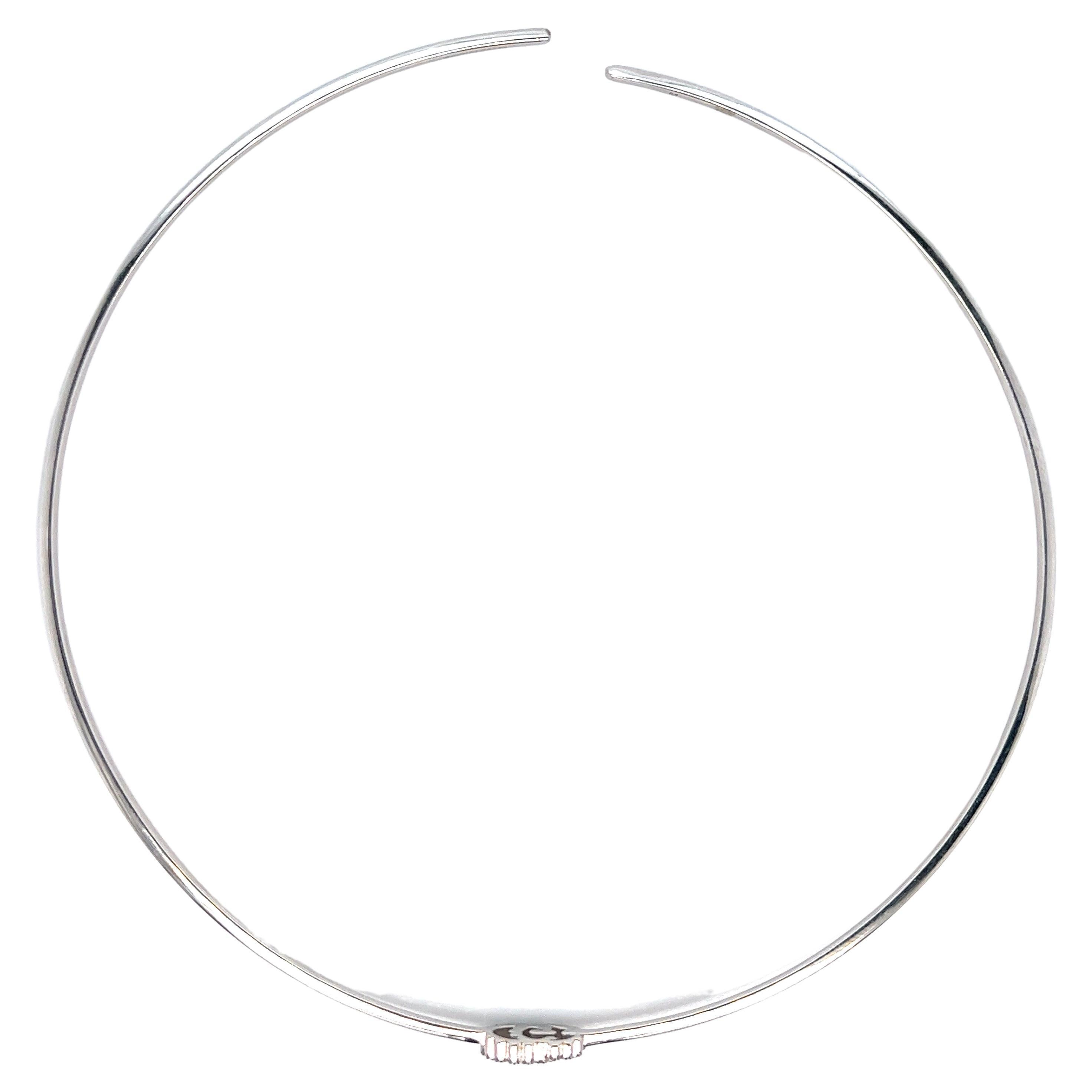 Gucci White Gold Choker Necklace For Sale