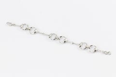 Gucci White Gold Diamond Horse Bit Bracelet