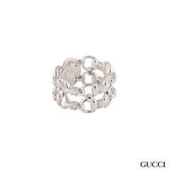 Gucci Diamond Horsebit Ring