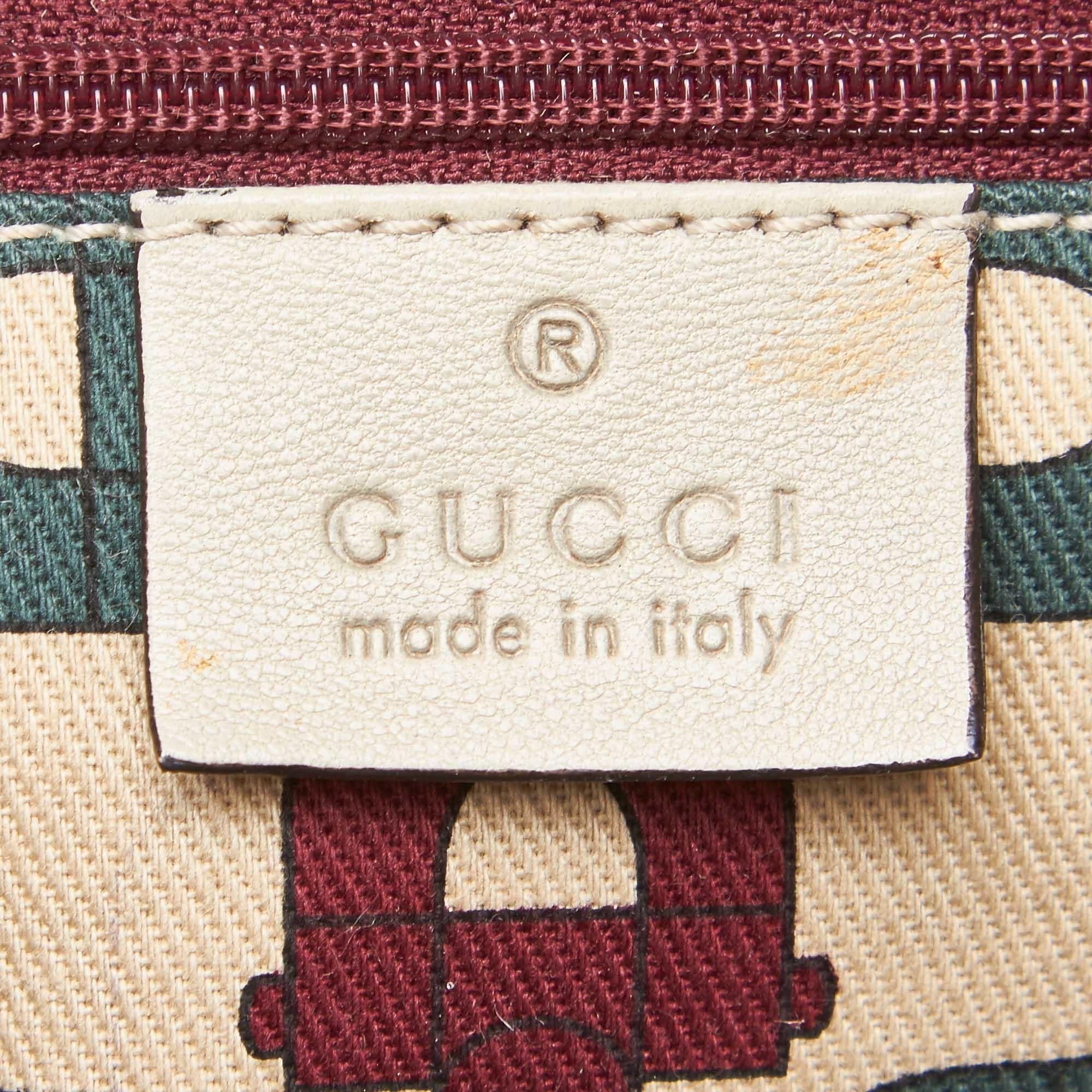 Gucci White Guccissima Leather Tribeca Messenger Bag 1