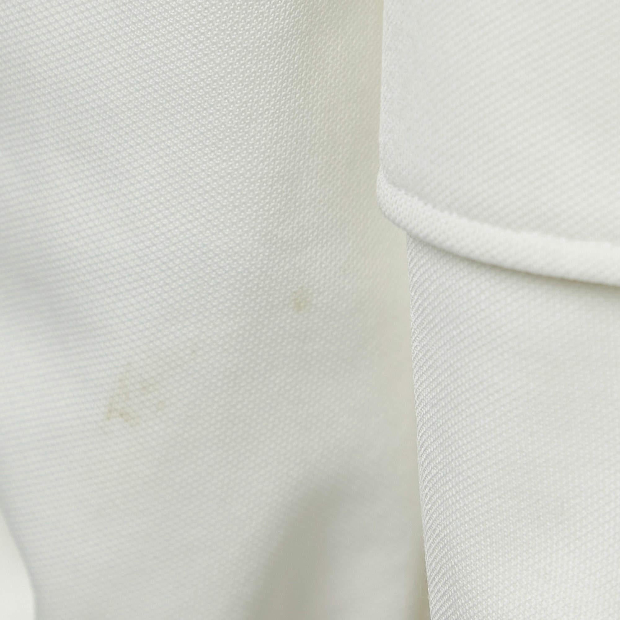 Gucci White Knit Interlocking G Web Detailed Mini Polo Dress M In Fair Condition For Sale In Dubai, Al Qouz 2