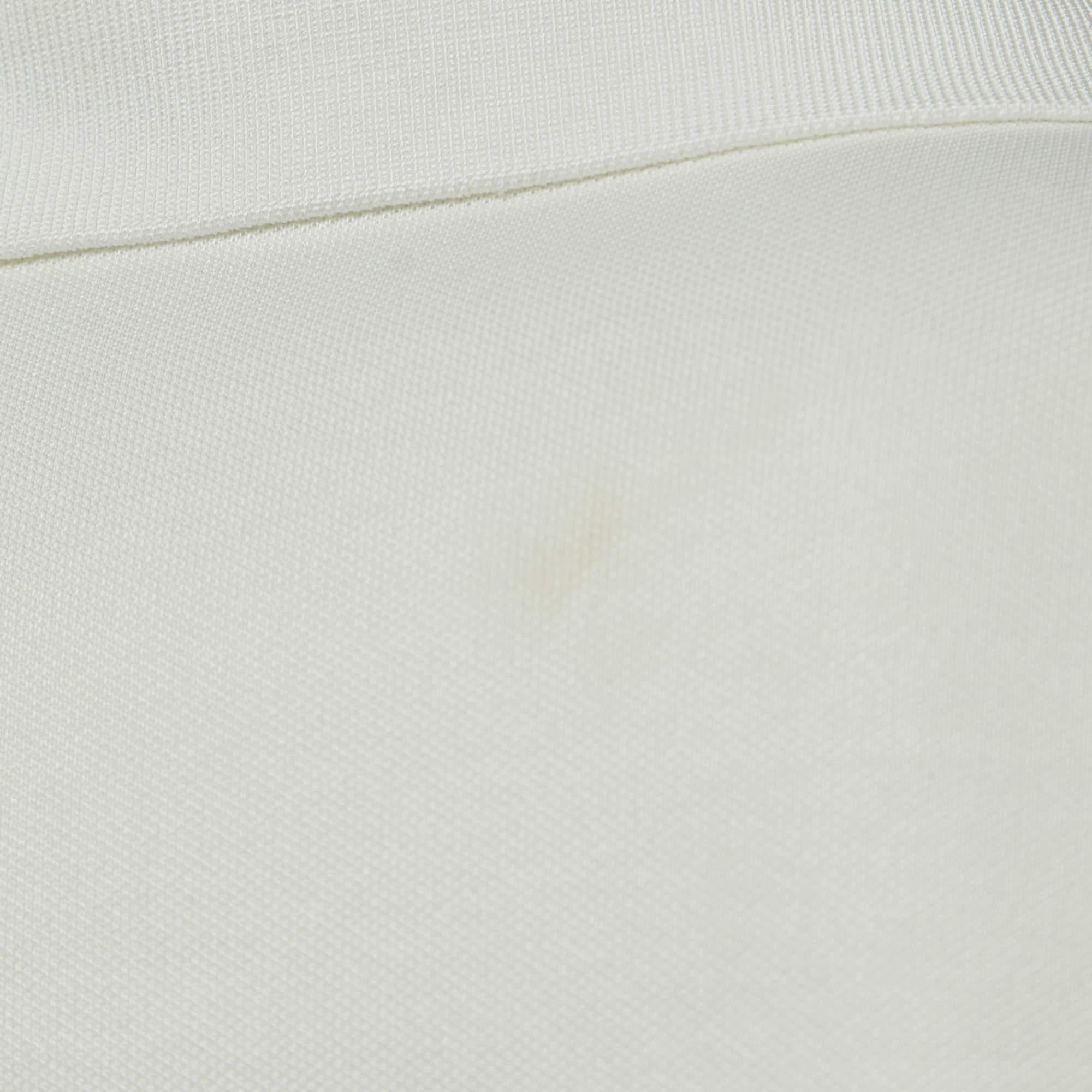 Women's Gucci White Knit Interlocking G Web Detailed Mini Polo Dress M For Sale