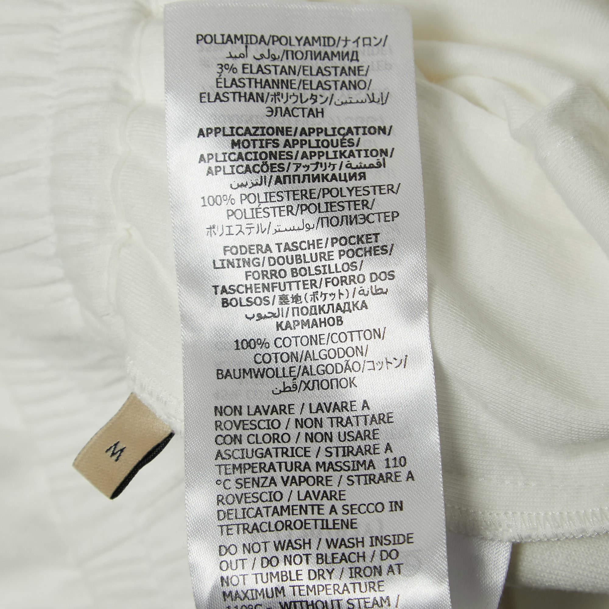 Gucci White Knit Interlocking G Web Detailed Mini Polo Dress M For Sale 3