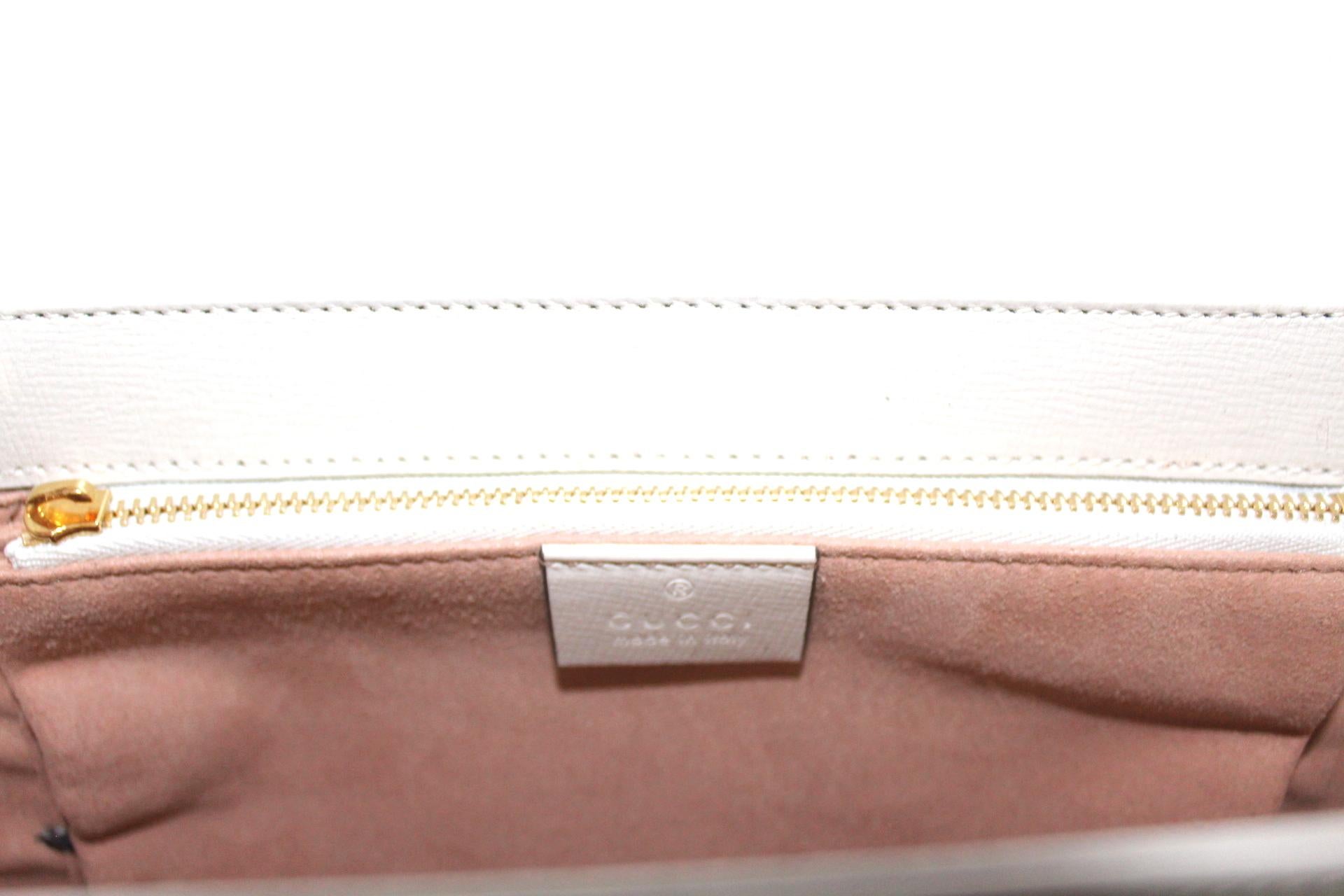 Gucci White Leather 1955 Horsebit Bag In New Condition In Torre Del Greco, IT