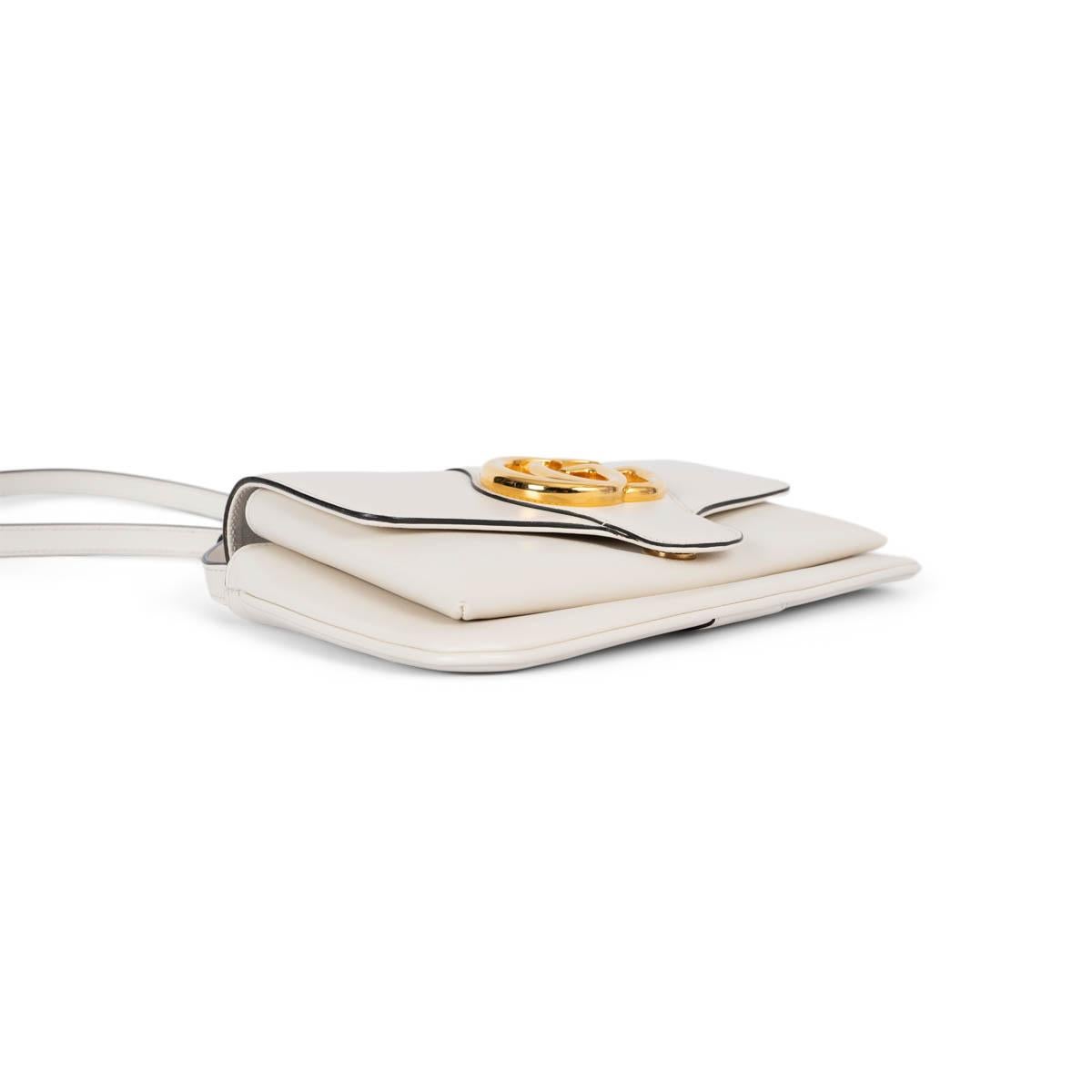 GUCCI white leather 2019 ARLI SMALL Shoulder Bag In Good Condition For Sale In Zürich, CH