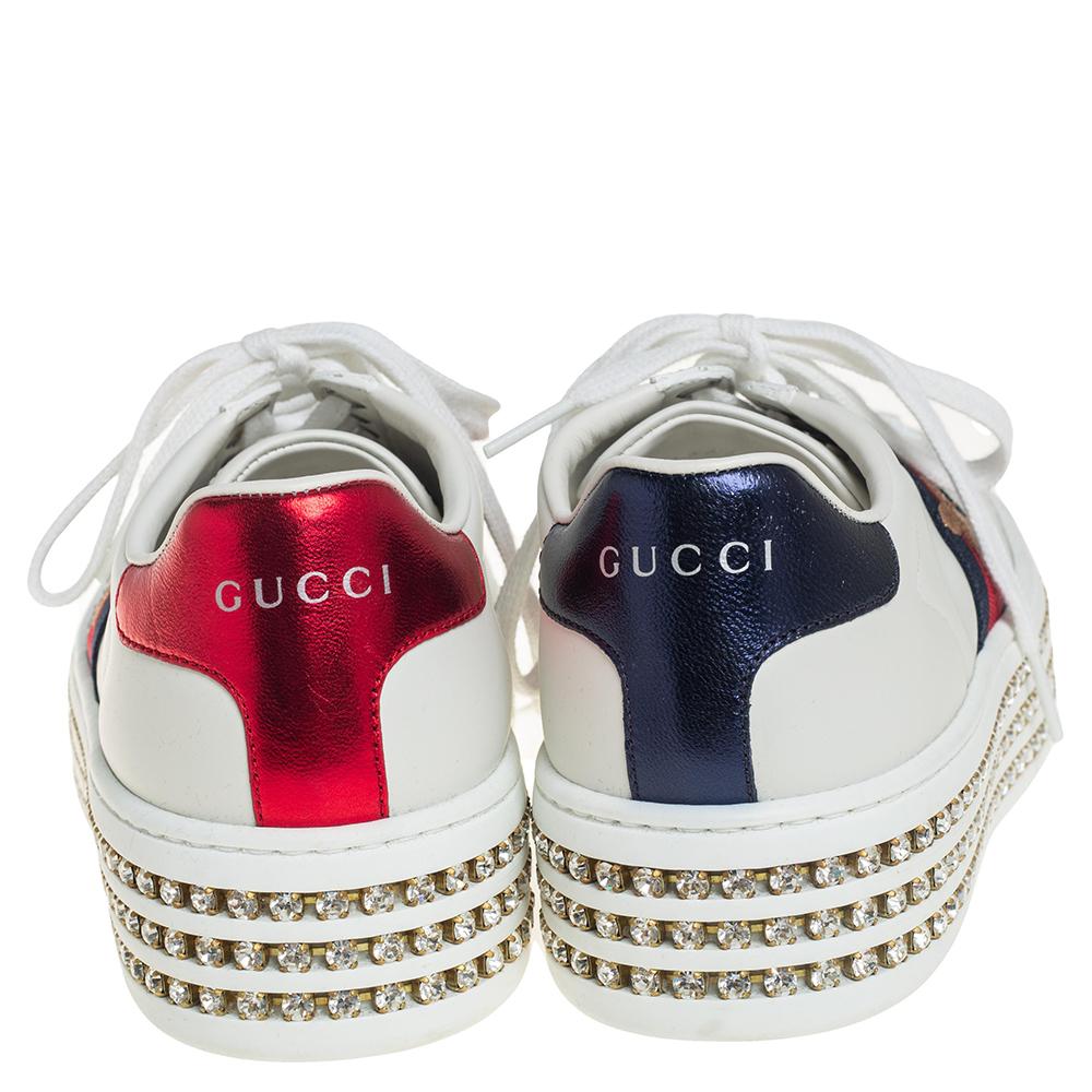 gucci platform sneakers with jewels