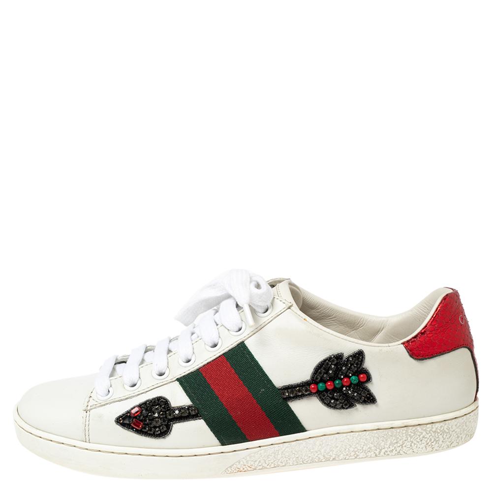 gucci ace embroidered