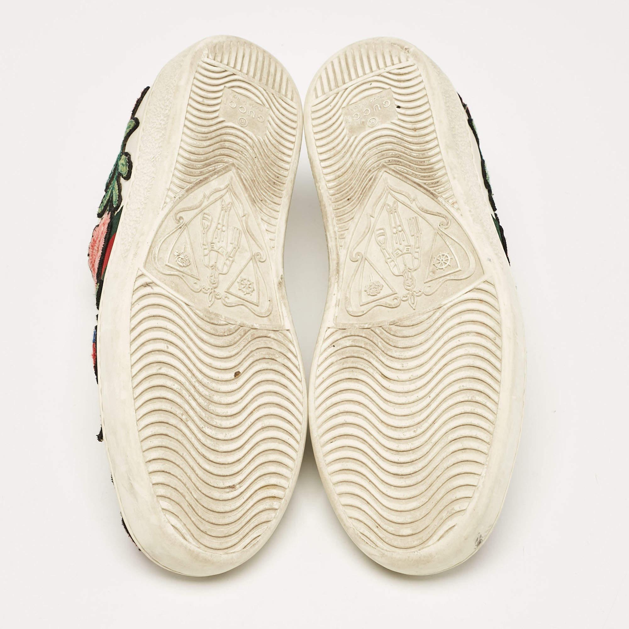 Gucci Zapatillas con cordones Ace de piel blanca Talla 35 1