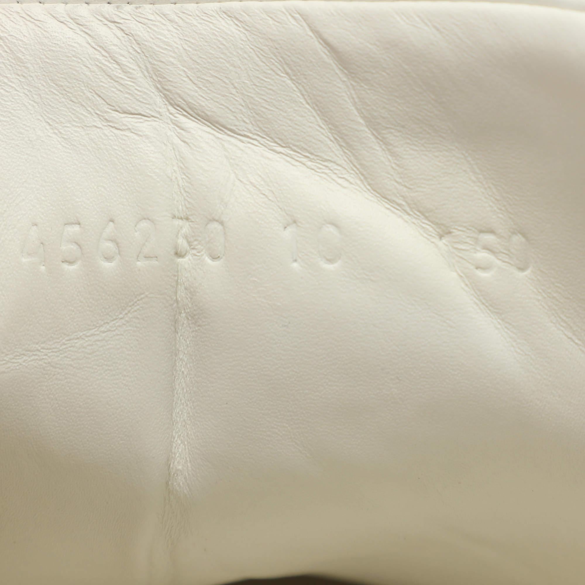 Gucci White Leather Ace Low Top Sneakers 44 For Sale 3