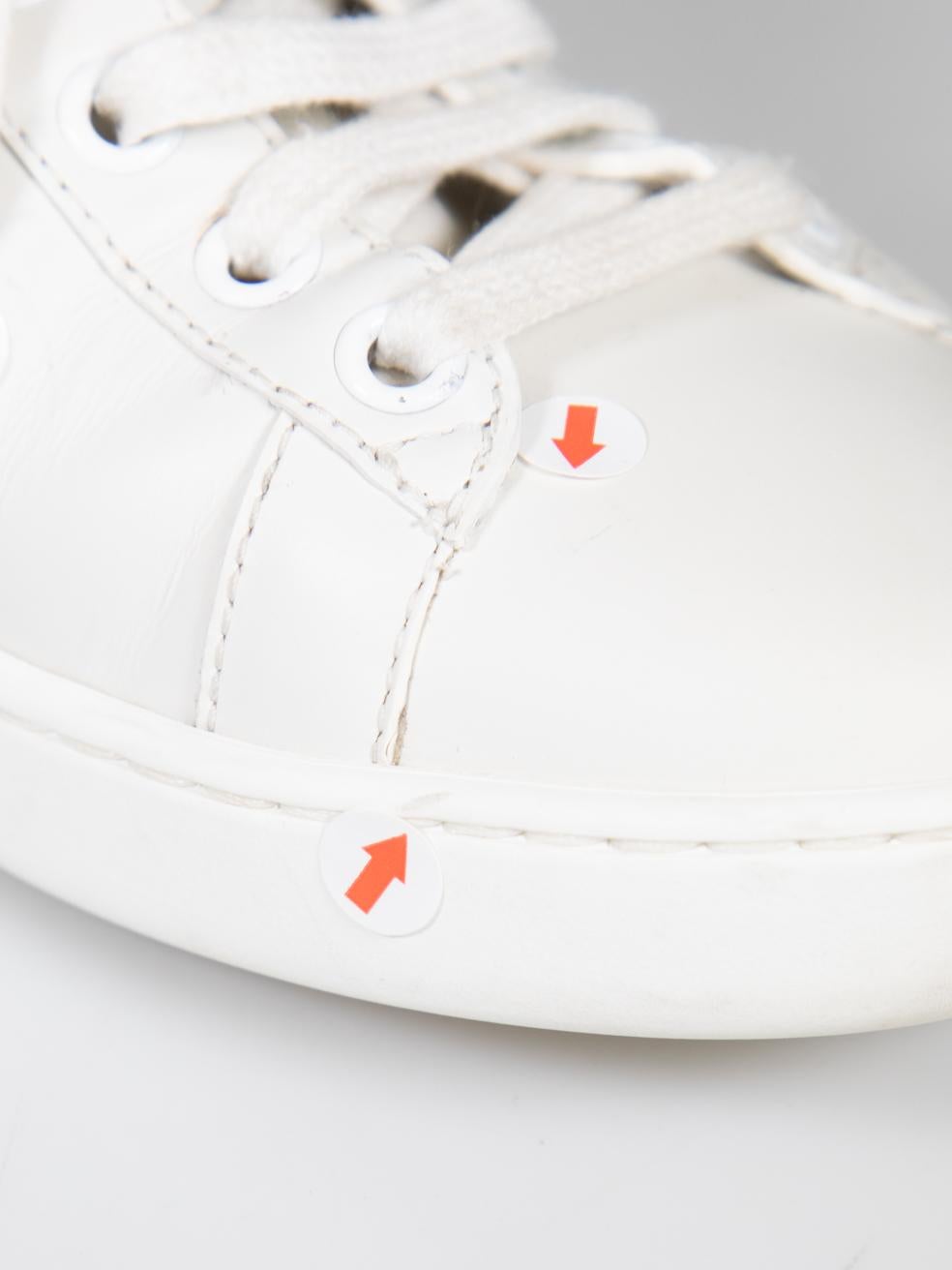 Gucci White Leather Ace Patchwork Trainers Size IT 35.5 For Sale 2