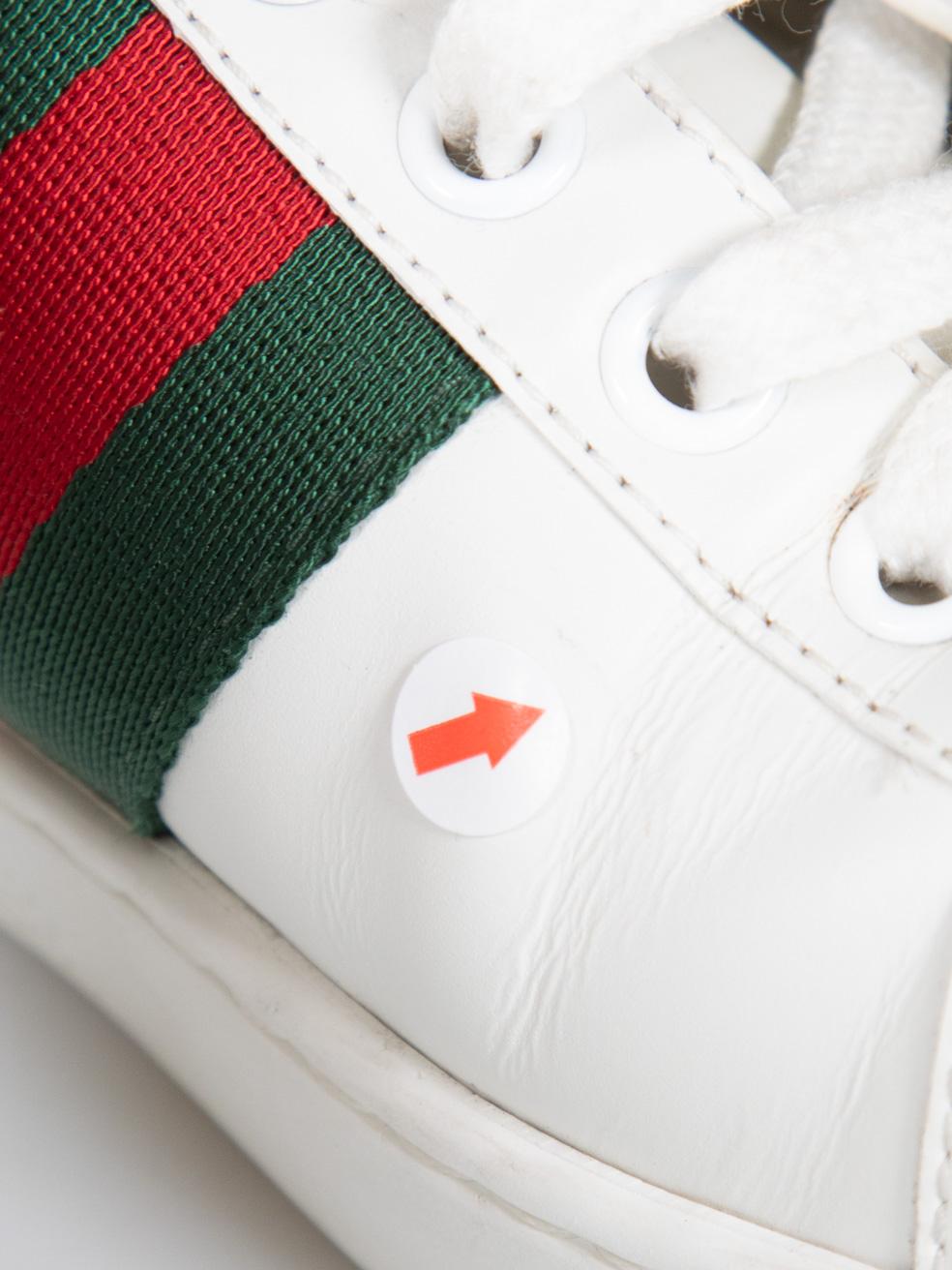 Gucci White Leather Ace Patchwork Trainers Size IT 35.5 For Sale 3